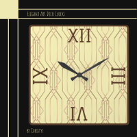 Art Deco Gold, Buttercream, Dark Brown