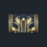 Art Deco Gold Canvas Print<br><div class="desc">An Art Deco Canvas Print In Blue And Gold</div>