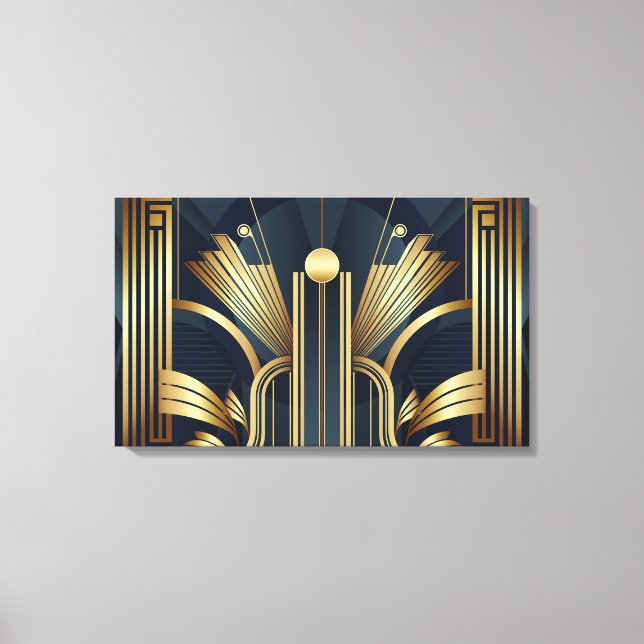 Art Deco Gold Canvas Print (Front)