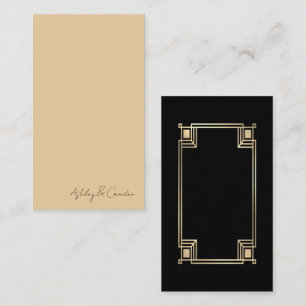 Art Deco Gold Frame Handwritten Enclosure Card