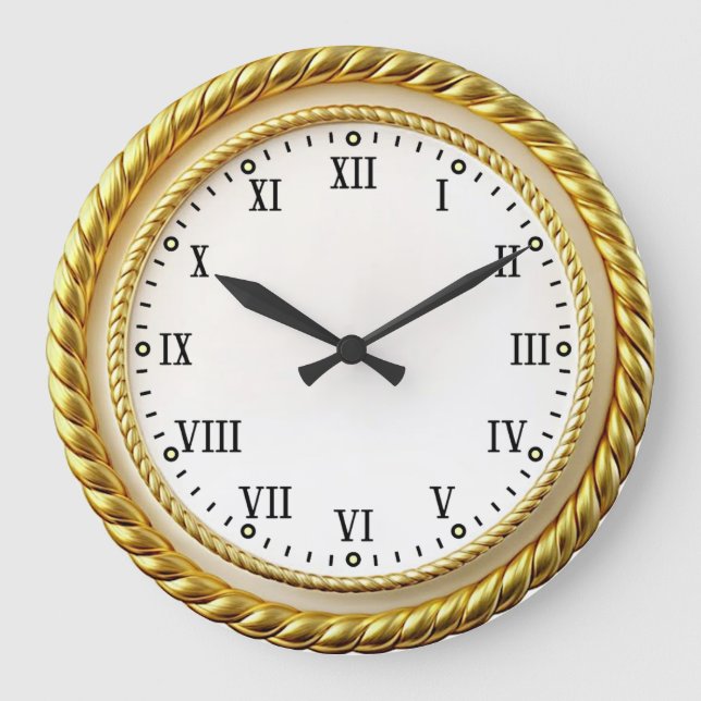 Art Deco Gold Large Clock (Front)