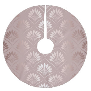Art Deco: Gold Lattice Elegance. Brushed Polyester Tree Skirt