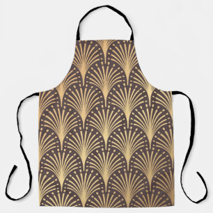 Art Deco Gold: Minimalistic Geometric Luxury Apron