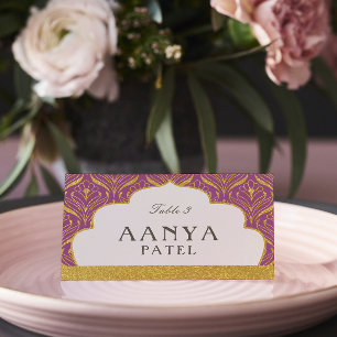 Art Deco Gold Mundap Arch Wedding Escort Name Place Card