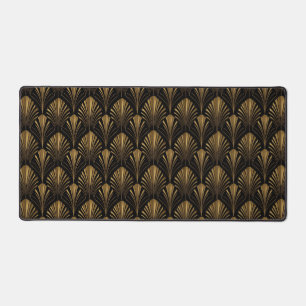 Art Deco Gold Pattern — Elegant Vintage Geometric  Desk Mat