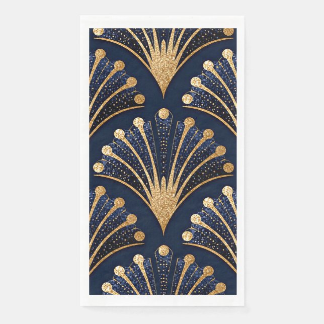 Art Deco Gold Pattern Napkin (Front)