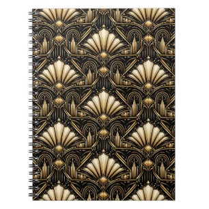 Art Deco Gold Pattern Notebook