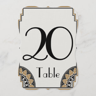 Art Deco Gold Posh Table Number 20