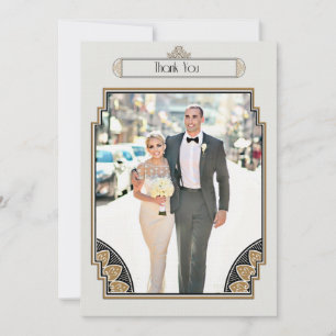 Art Deco Gold Posh Thank You2 You Card