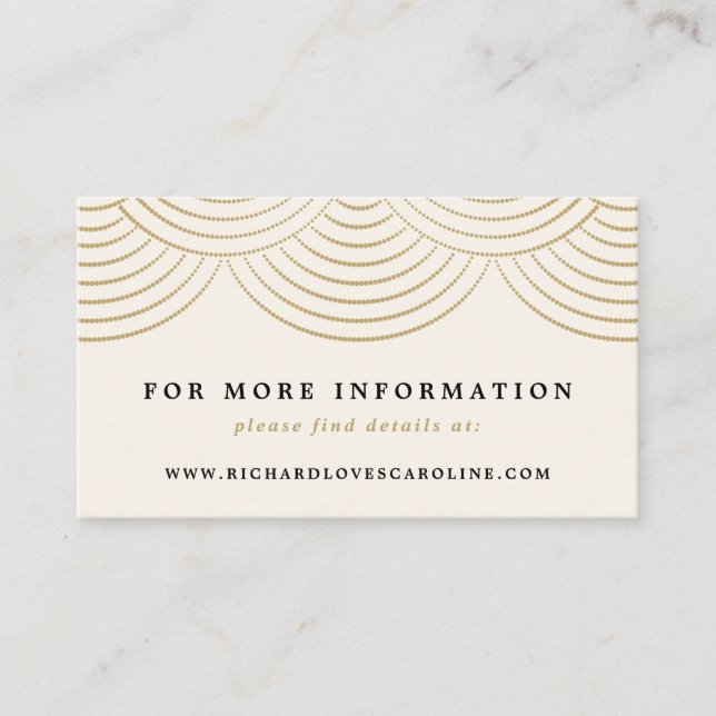 Art Deco Gold String Lights Website Enclosure Card (Front)