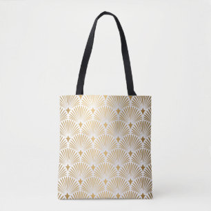 Art Deco: Gold-White Elegance. Tote Bag