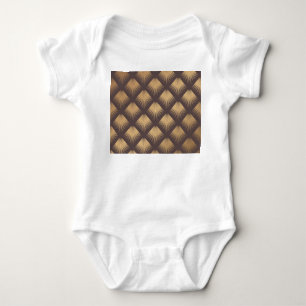Art Deco Golden: Minimalistic Seamless Baby Bodysuit