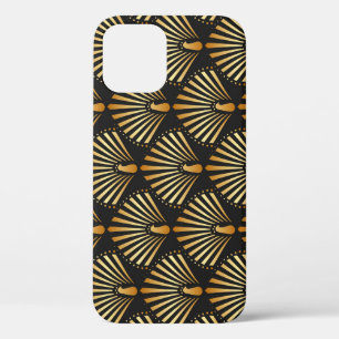 Art deco golden peacock pattern iPhone 12 case