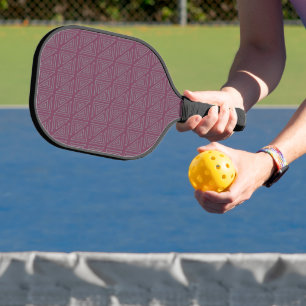 Art Deco Gray Mazes Pickleball Paddle