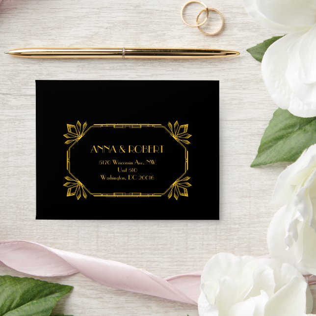Art Deco Great Gatsby Reply Envelopes  (Wedding)