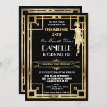 Art Deco Great Gatsby Roaring 20s 30th Birthday Invitation<br><div class="desc">Personalise this vintage art deco Great Gatsby roaring 20s theme 30th birthday invitation easily and quickly, simply press the customise it button to further re-arrange and format the style and placement of the text.  Featuring a chic art deco frame and black, white and gold colour scheme. Matching items available in...</div>