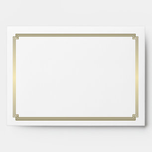 Art Deco Great Gatsby White A7 Wedding Envelopes
