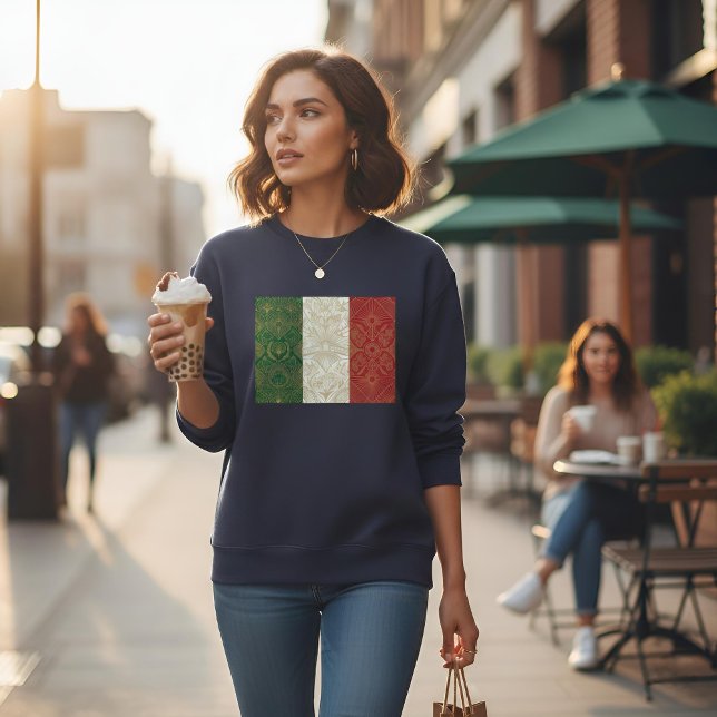 Art Deco Heritage Flag | Italy | 1920s Style Sweatshirt (Lifestyle Shot)