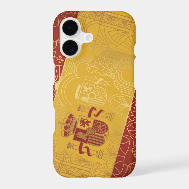 Art Deco Heritage Flag | Spain II iPhone Case (Back)