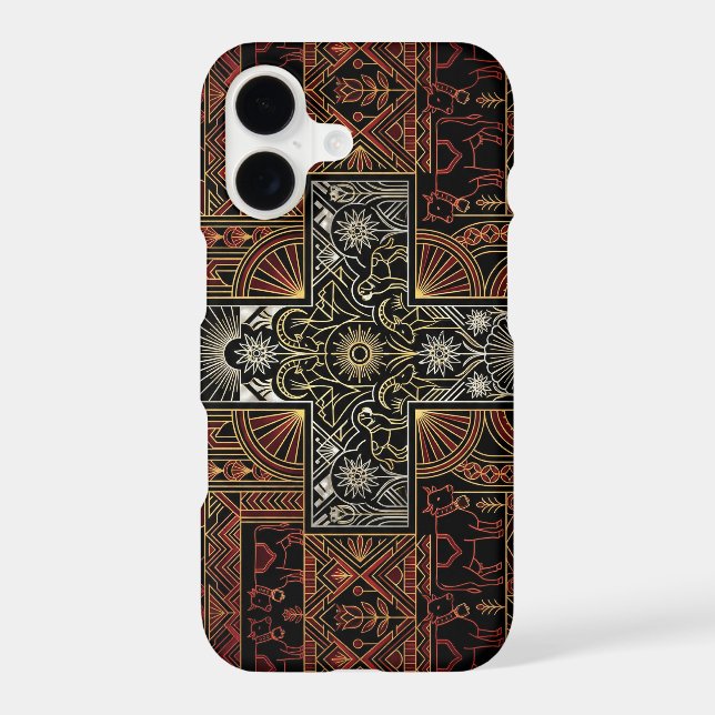 Art Deco Heritage Flag | Switzerland | iPhone Case (Back)