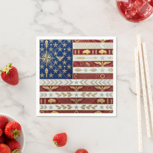 Art Deco Heritage Flag United States 1920s Flair Napkin