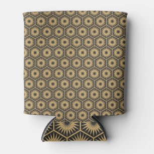 Art Deco: Hexagonal Vintage Wallpaper Can Cooler