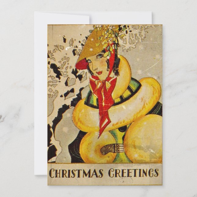 Art Deco Holiday Greeting Card (Front)