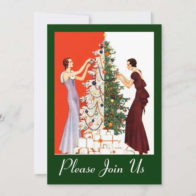 ART DECO HOLIDAY SEASON PARTY INVITE INVITATION (Front)
