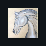 Art Deco Horse on Canvas<br><div class="desc">I call this Iron Horse - though that usually refers to trains - and I imagine it in metal on an art deco building in New York City.</div>