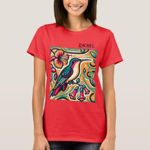 Art Deco Hummingbird Women's  T-Shirt