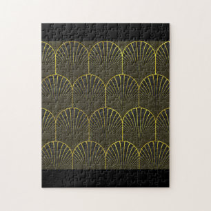 Art Deco In Gold And Black Jigsaw Puzzle