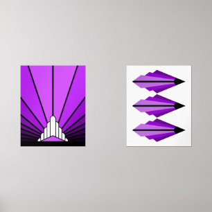 Art deco in purple