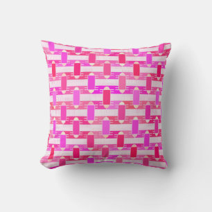 Art Deco industrial chic - pink, fuchsia, orchid Cushion