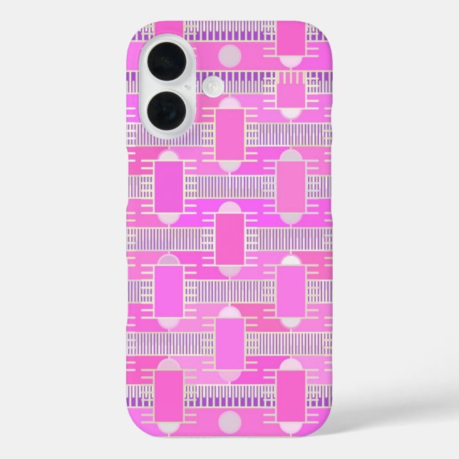 Art Deco industrial chic - pink, mauve Case-Mate iPhone Case (Back)
