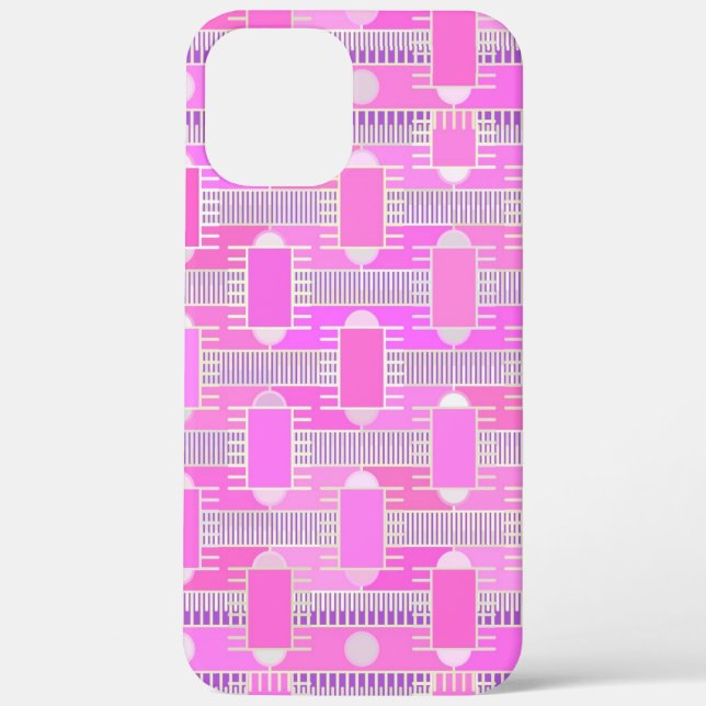 Art Deco industrial chic - pink, mauve Case-Mate iPhone Case (Back)