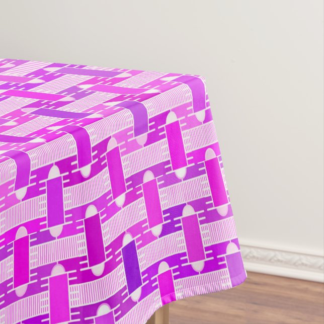 Art Deco industrial chic, violet, orchid, lavender Tablecloth (In Situ)