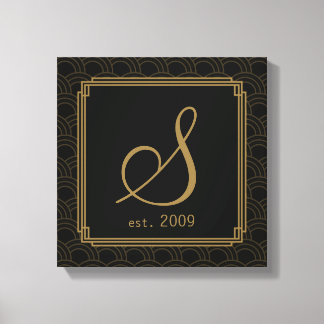 Art Deco Initial Wall Art