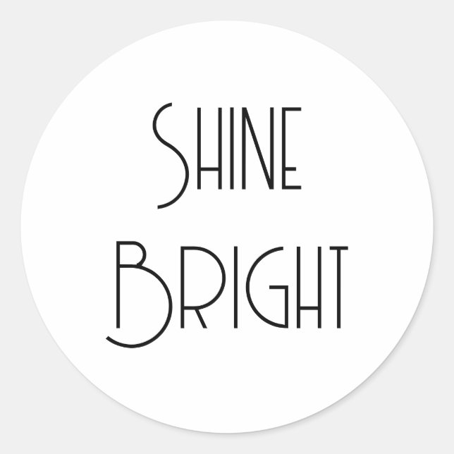 Art Deco Inspirational Quote Poster, Motivational Classic Round Sticker (Front)