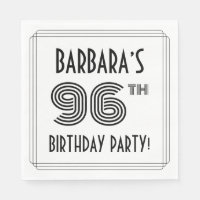 Art Deco Inspired 96th Birthday Party, Custom Name