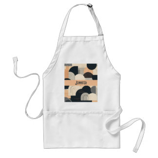 Art Deco Inspired Design in Peach & Black Standard Apron