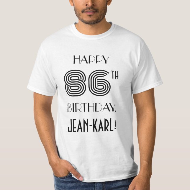 Art Deco Inspired Look 86th Birthday Party Shirt (Front)