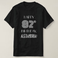 Art Deco Inspired Style 82nd Birthday Party Shirt