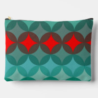art deco inspired teal & red abstract