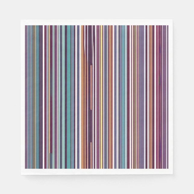 Art Deco Inspired Vertical Stripe Pattern  Napkin (Front)