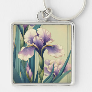 Art Deco Iris Keychain