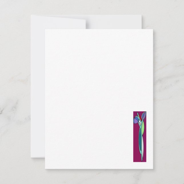 Art Deco Iris  - Note cards (Front)