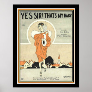 Art Deco Irving Berlin Sheet Music Print 16 x 20