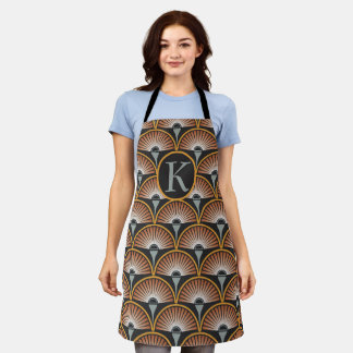 Art Deco Jazz Age Sunset Jukebox Apron