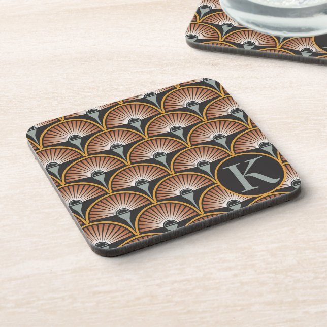 Art Deco Jazz Age Sunset Jukebox Coaster (Left Side)