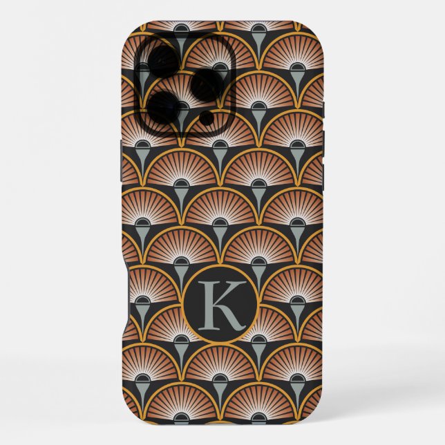Art Deco Jazz Age Sunset Jukebox iPhone Case (Back)